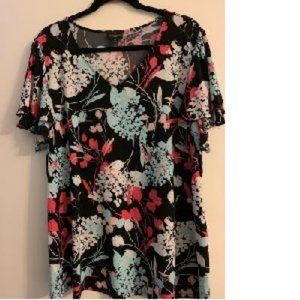 Liz Claiborne Women's Top and Coordinating Earrings and Necklace